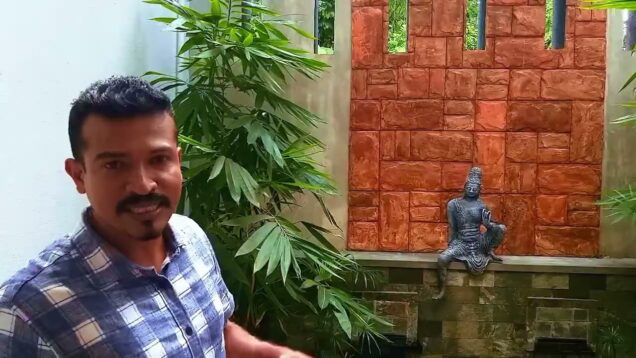 How to make a courtyard waterfall -free idea